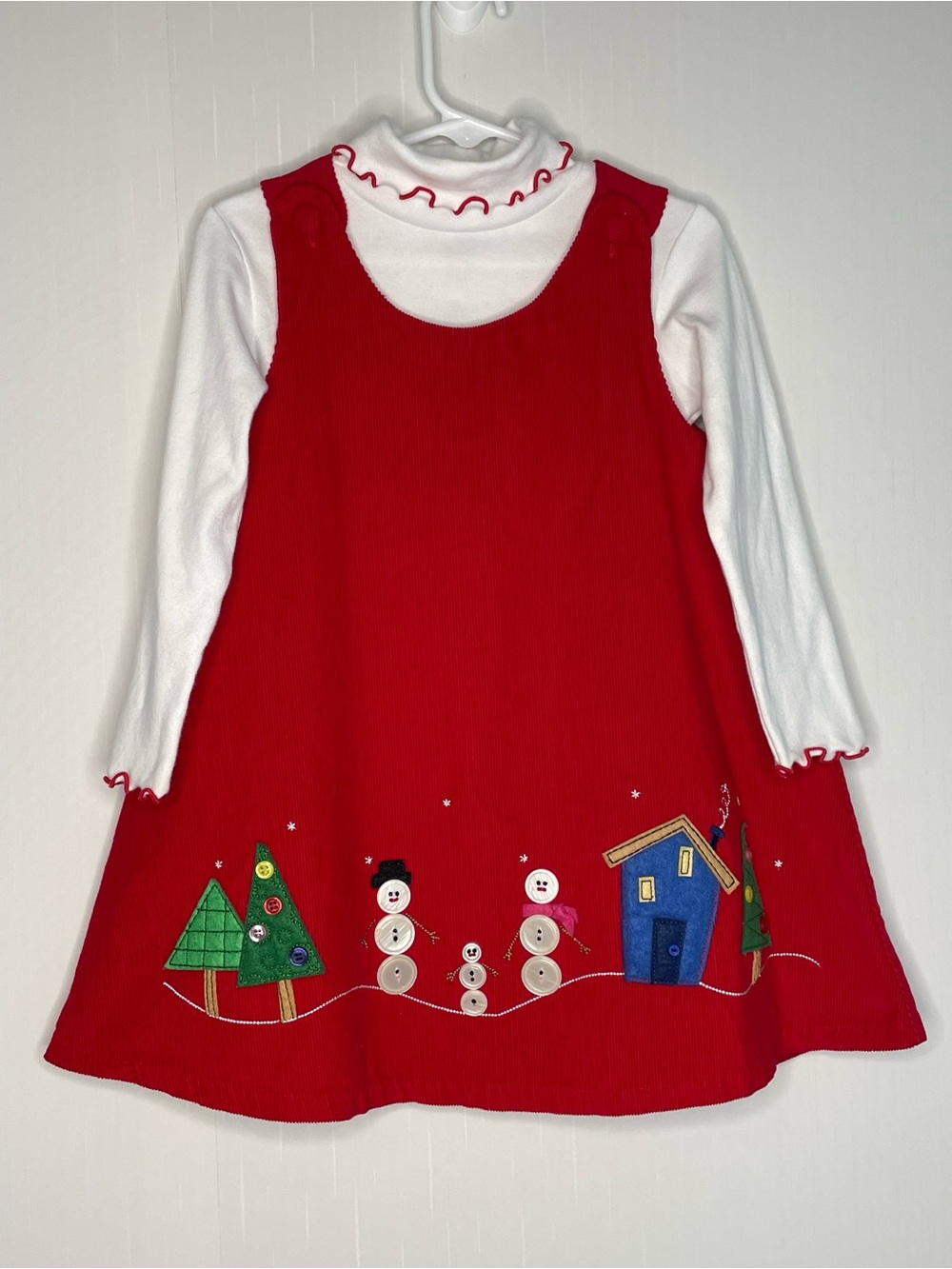 Good Lad Philadelphia Red Corduroy Holiday Dress Set 3T ✔️FLAW